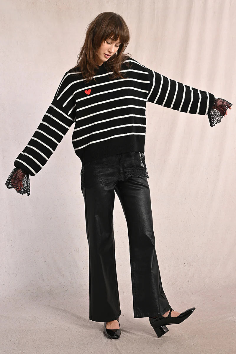 Coated Leather Pants