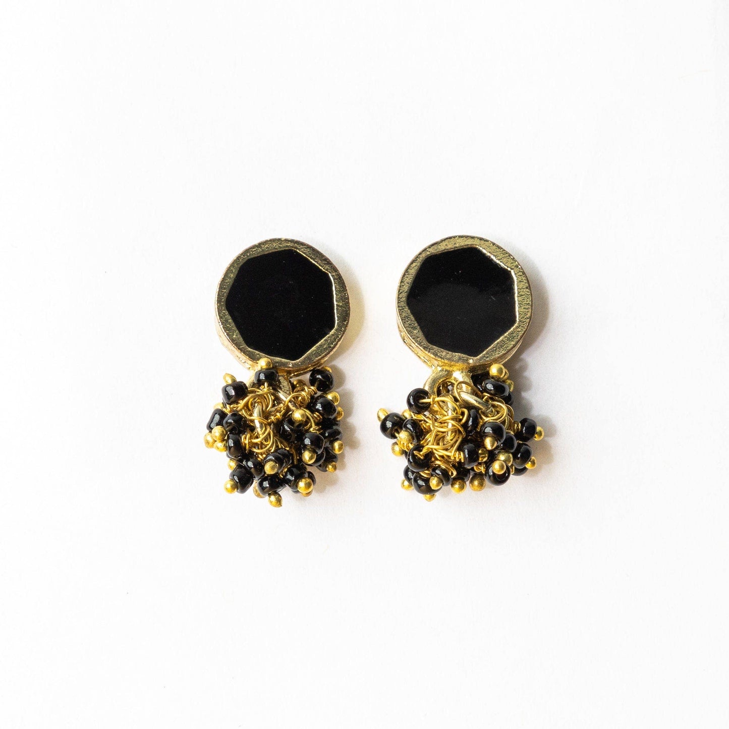 Kimberly Enamel Earrings - Black