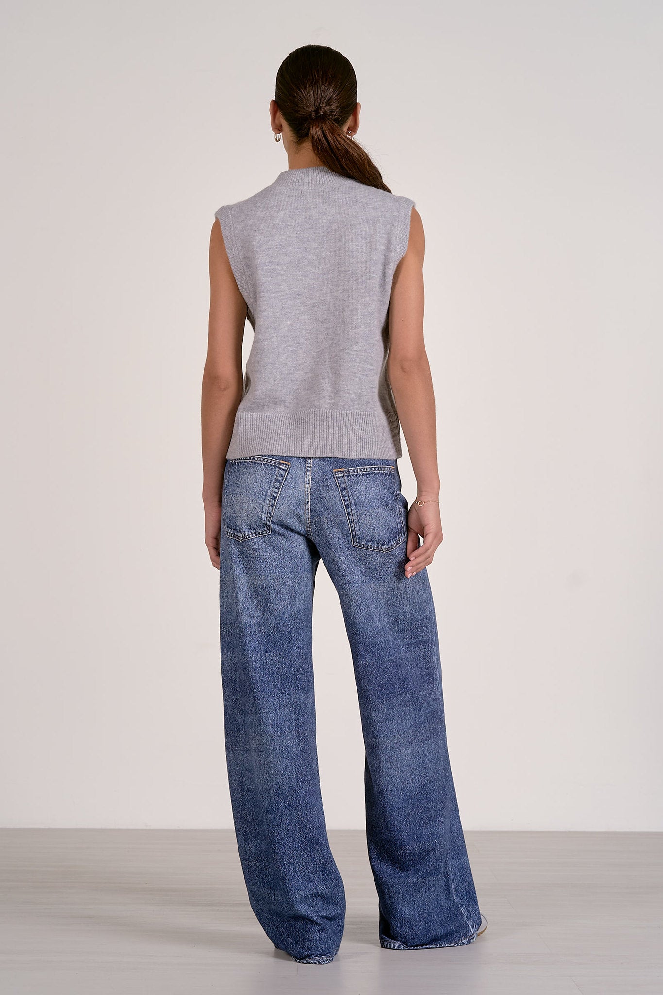 Sleeveless Full Zip Sweater