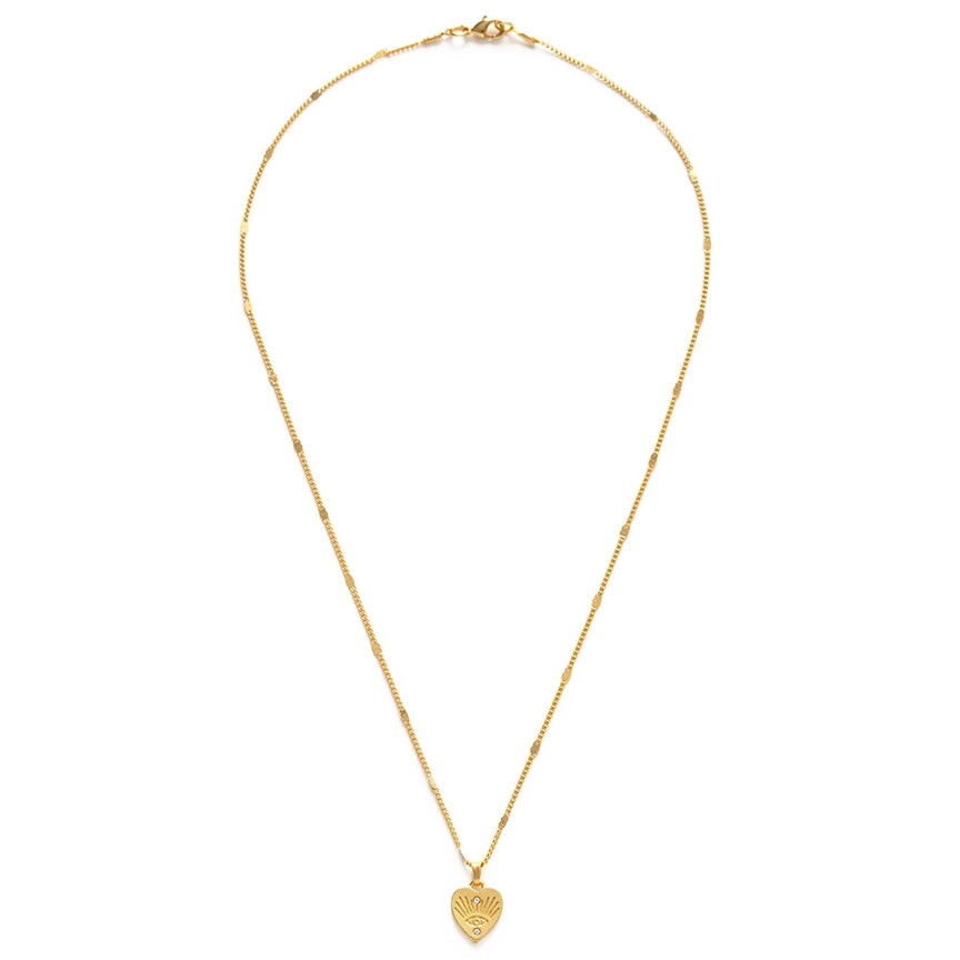 Heart with Eye Necklace