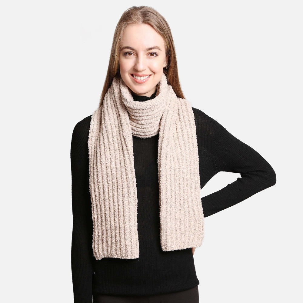 Comfy Luxe Solid Ribbed Scarf