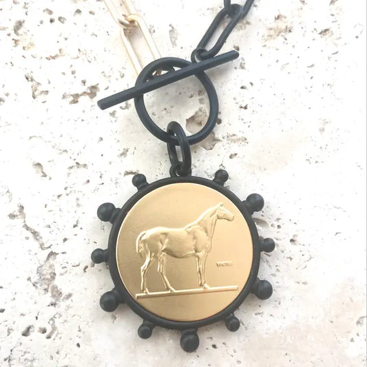 Horse Coin Equestrian Necklace
