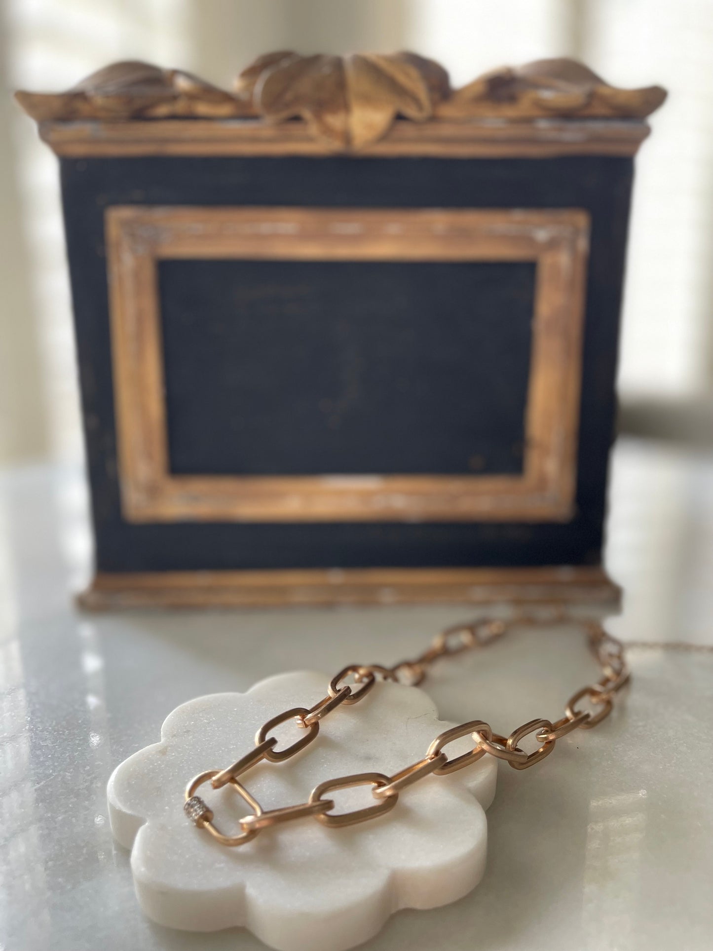 Crystal Carabiner Necklace