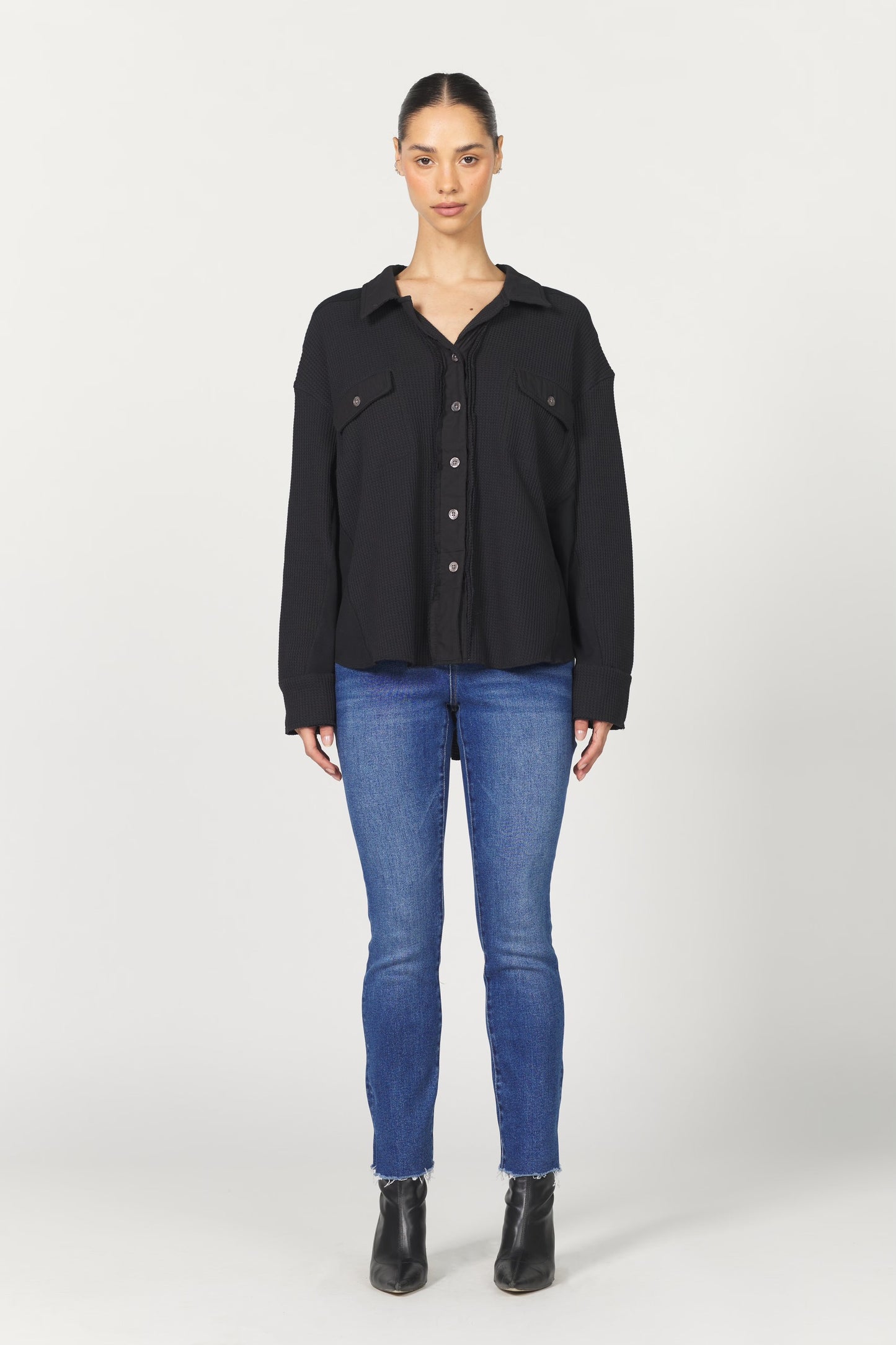 Foster Thermal Shirt Jacket - Black