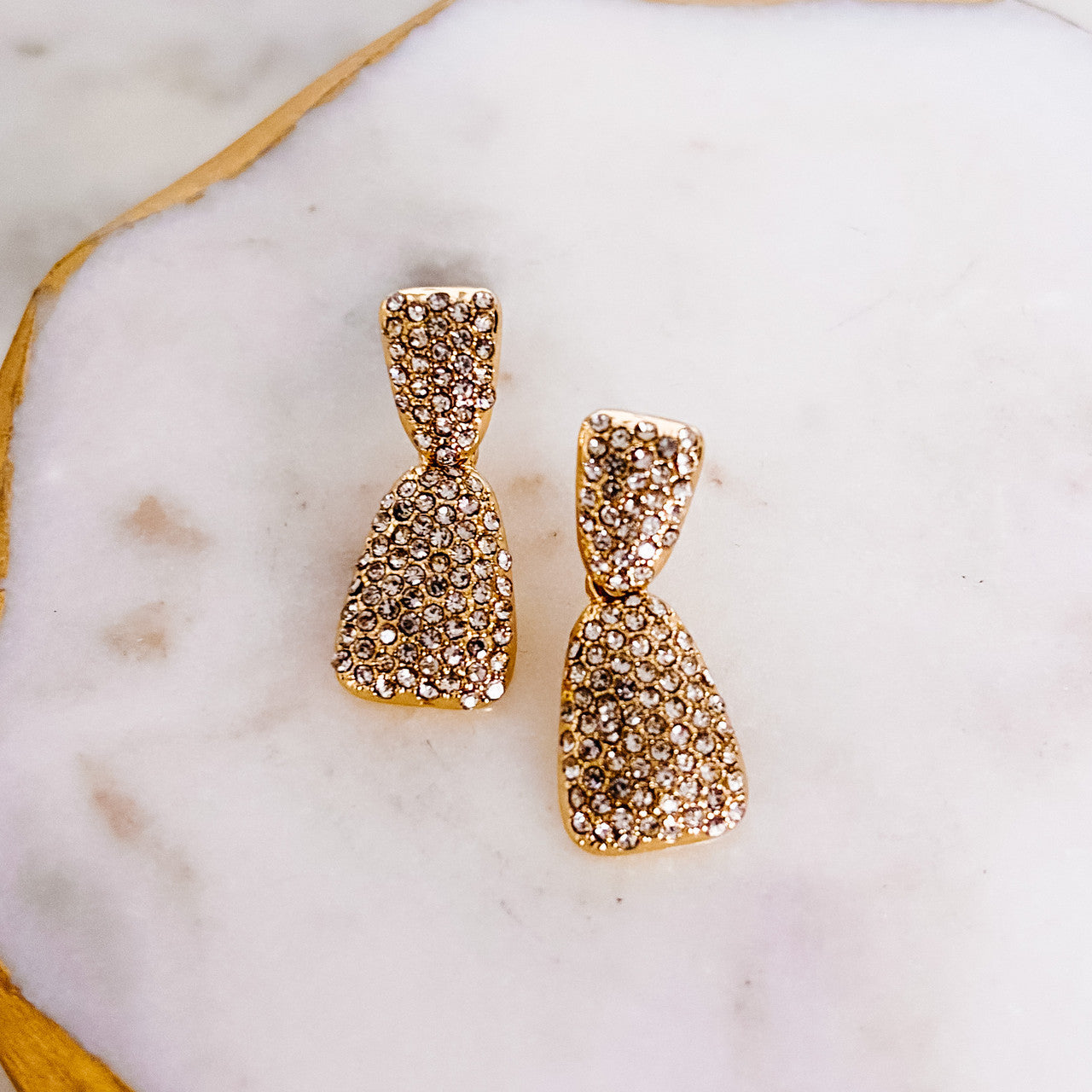 Double Pave Dangle Earrings