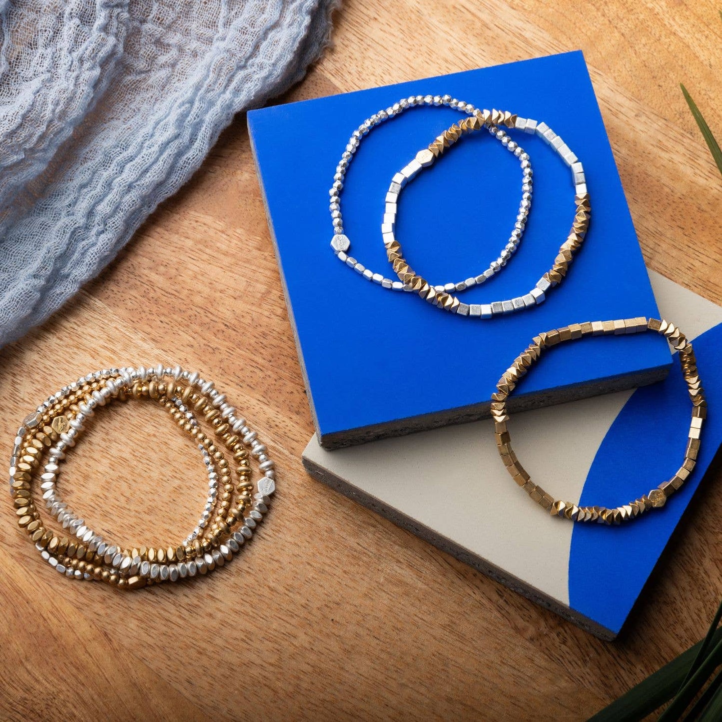 Mini Metal Stacking Bracelet - Gold