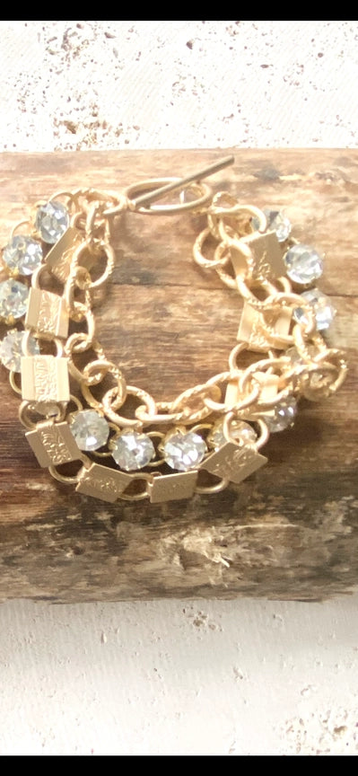 Multi Chain Crystal Bracelet