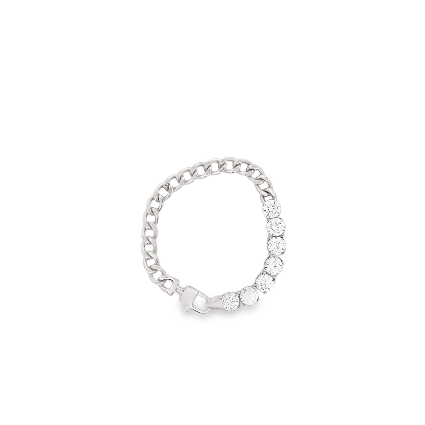 Thick Cuban Link Tennis Finish Bracelet