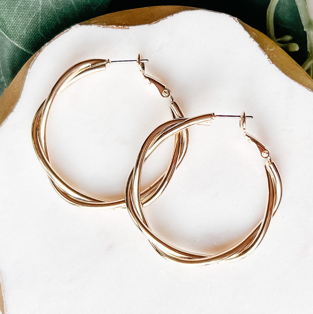 Intertwined Hoop Earrings