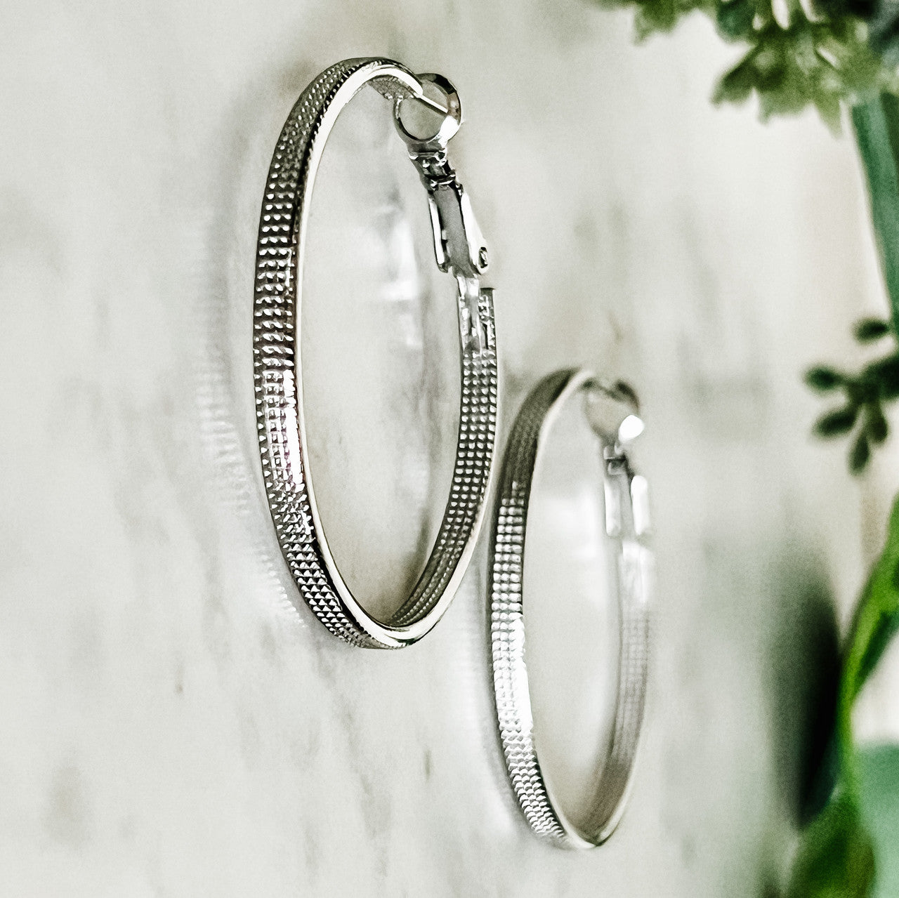 Dimple Band Hoop Earrings