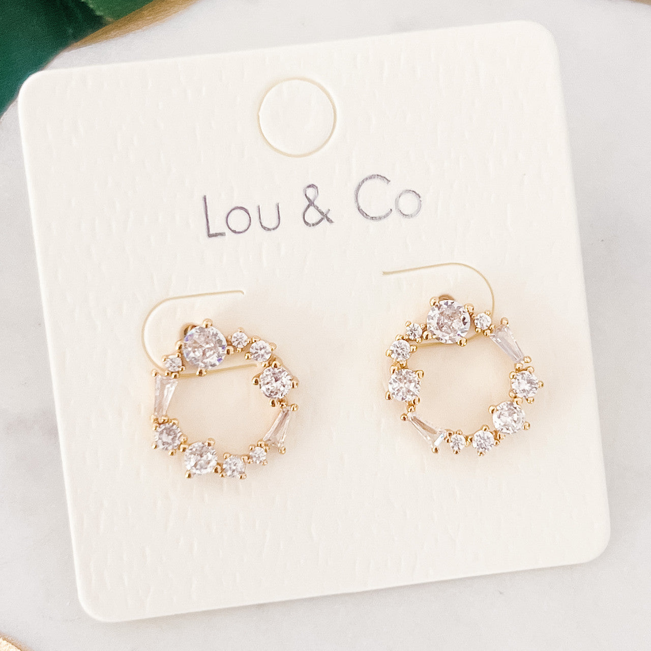 Crystal Wreath Stud Earrings