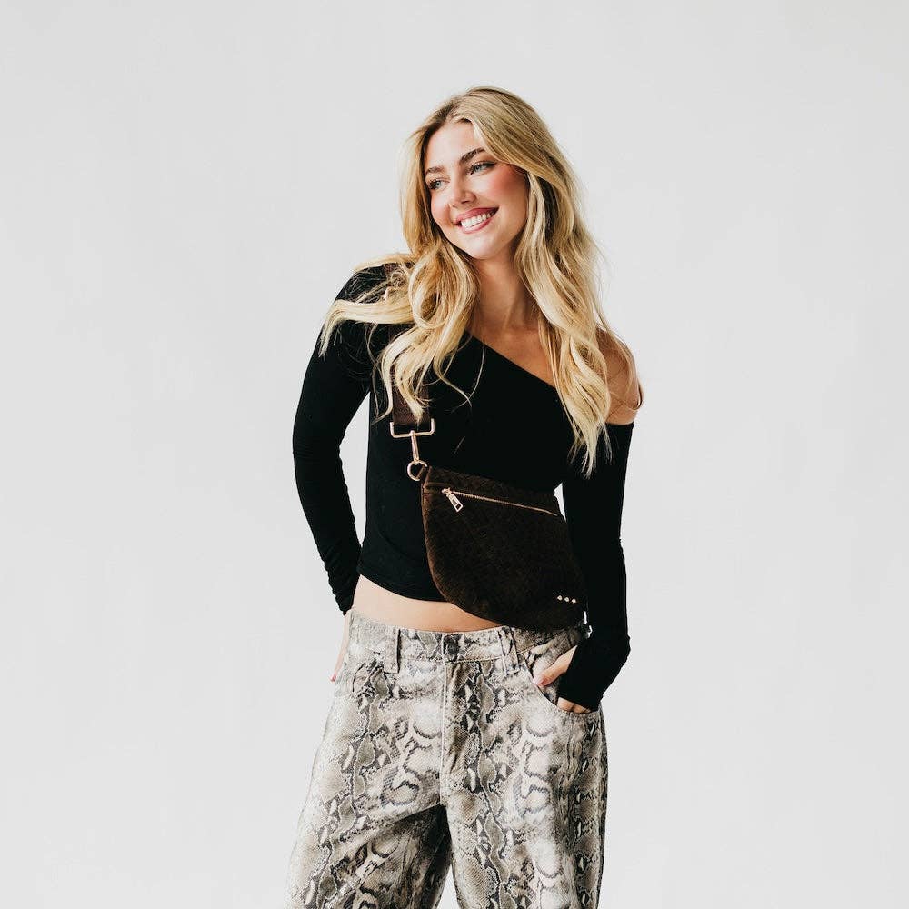 Westlyn Woven Faux Suede Bum Bag