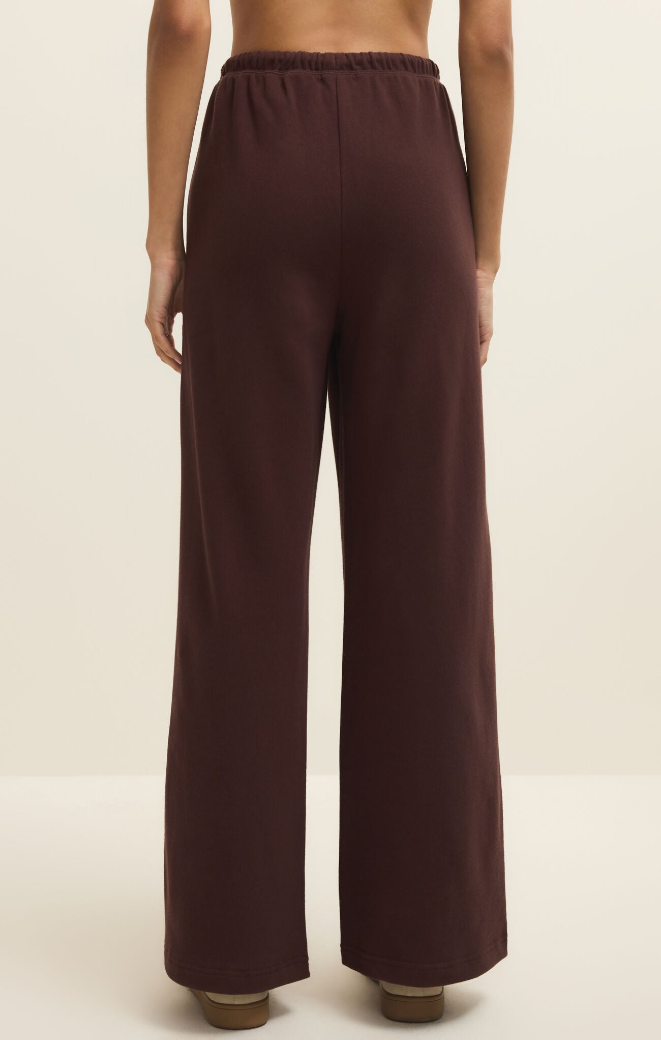 Take All French Terry Track Pant - Chocolate Cherry