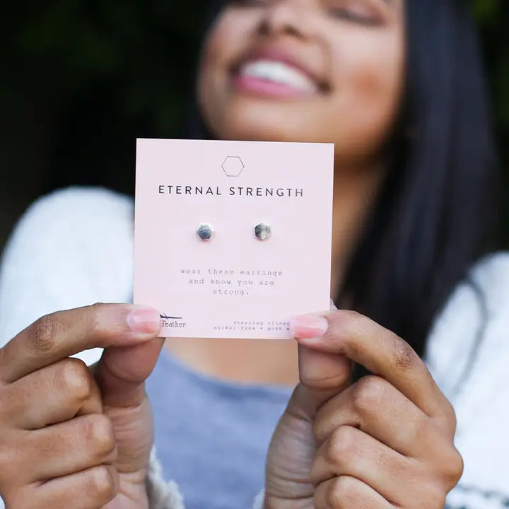 NEW MOON ETERNAL/HEXAGON EARRINGS