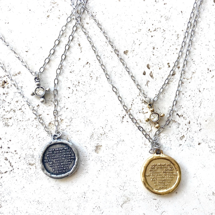 SERENITY CROSS NECKLACE - SILVER