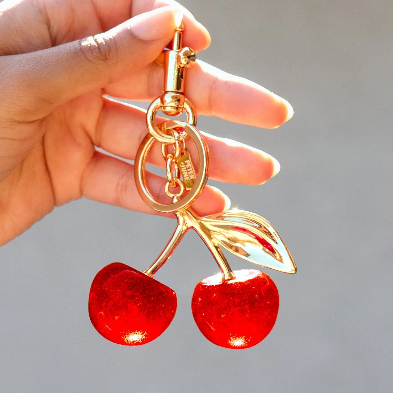 Cherry Cola Bag Charm - 18K Gold Plated + Resin