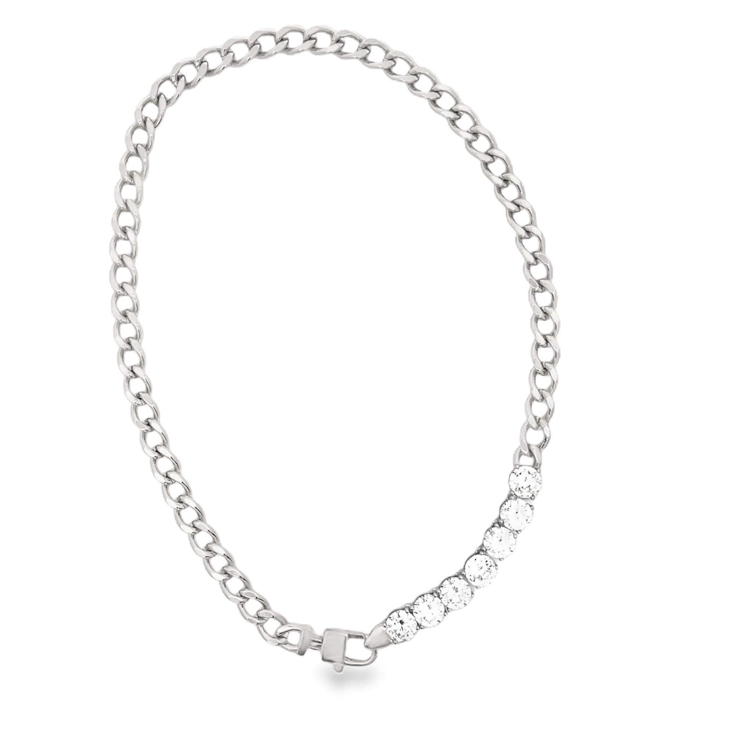 Thick Cuban Link Tennis Finish Necklace