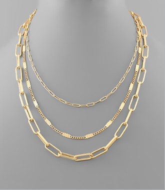Paperclip Chain Layer Necklace