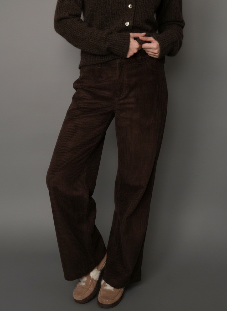 Perra Faux Suede Straight Leg Pant