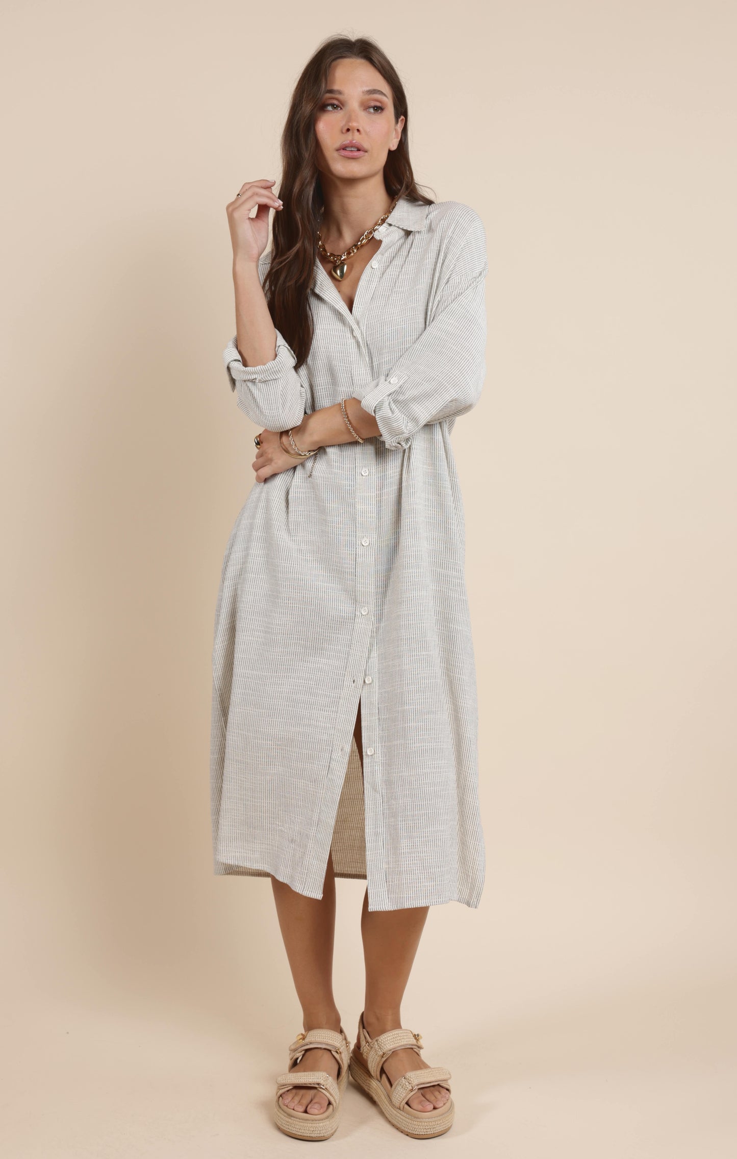 MOJAVE DUSTER SHIRT DRESS