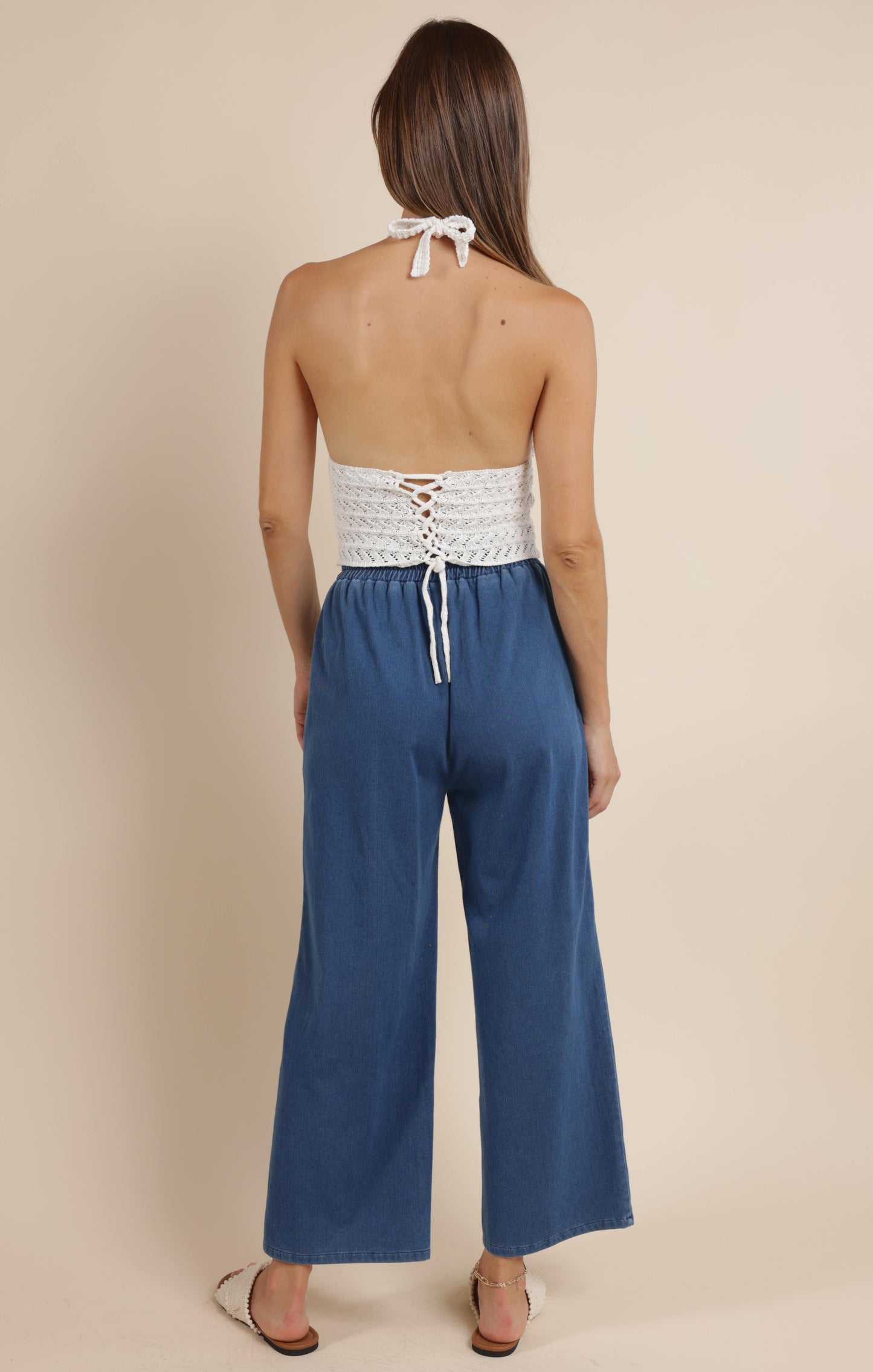 WANDERWAVE SUPER STRETCH DENIM WIDELEG PANT