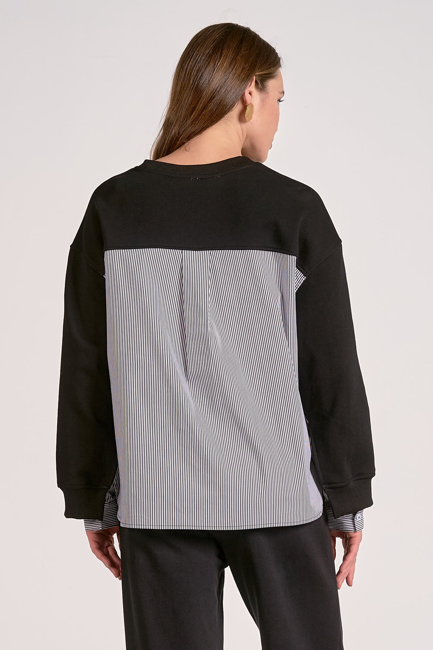 Margot Top - Black/Black Stripe