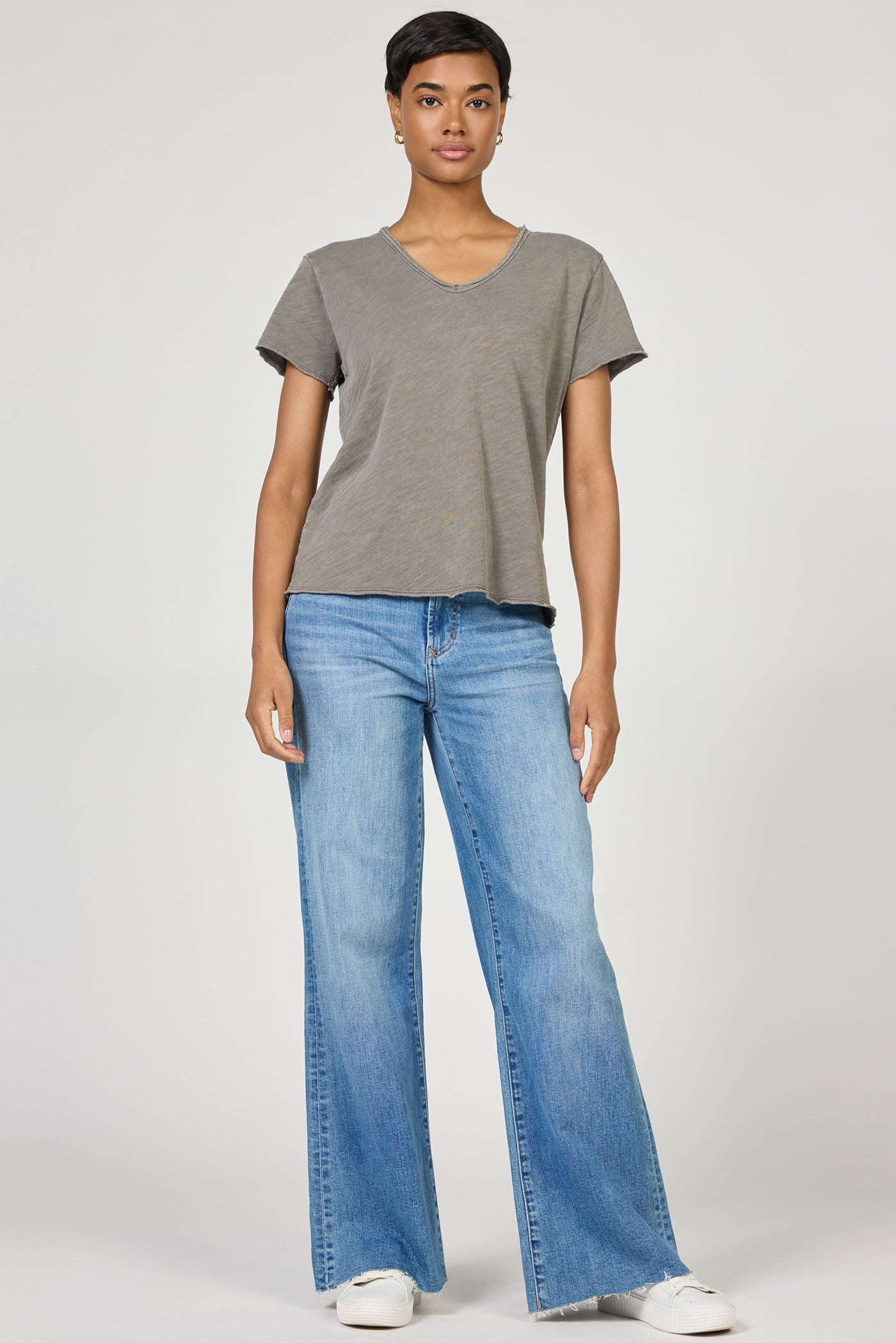 Vanya Slub Tee - Pigment Dk Gull Grey