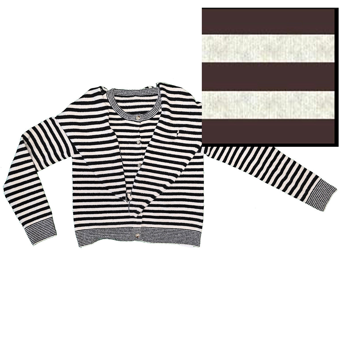 Neela Striped Sweater w/Scarf