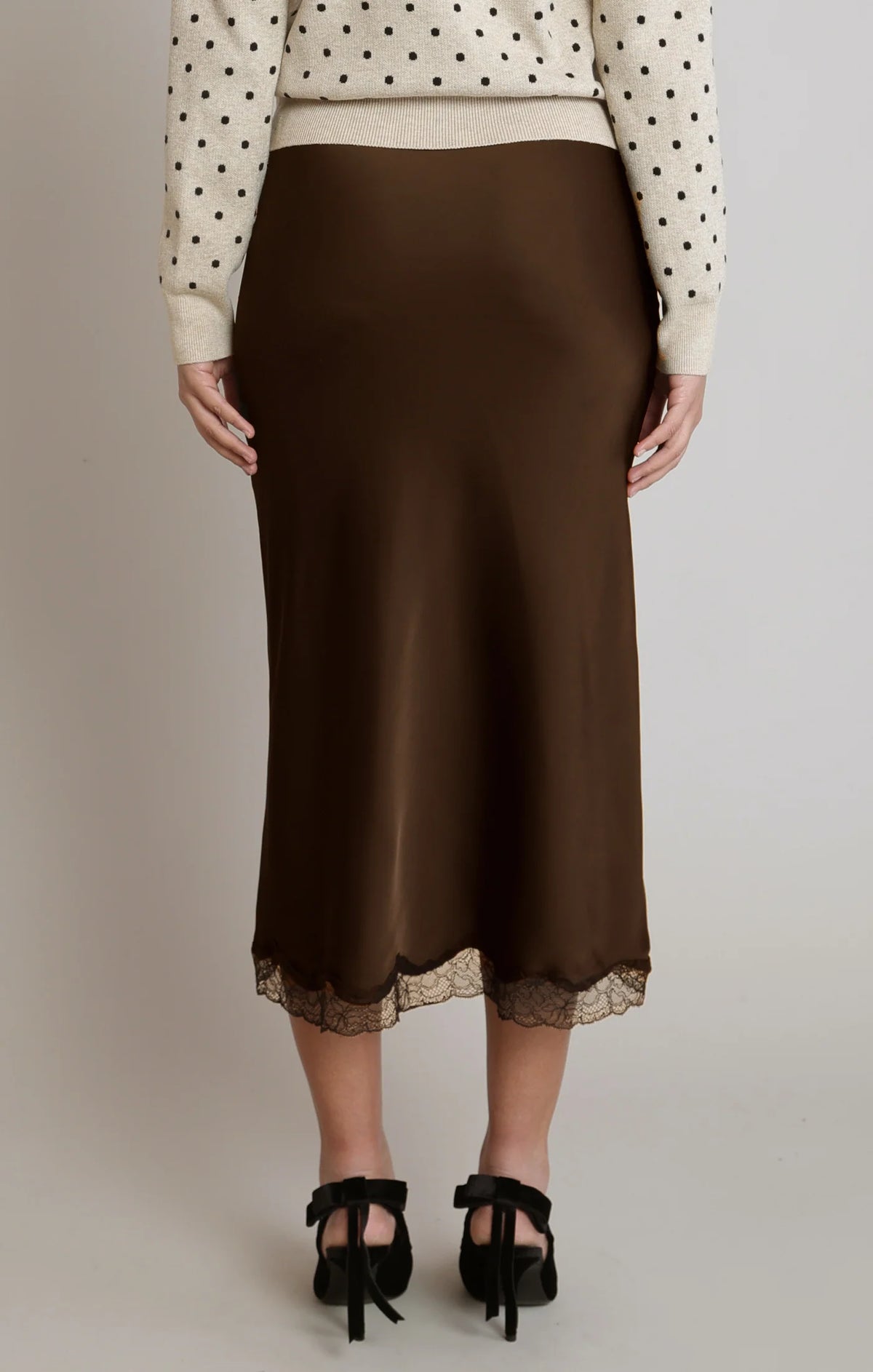 Satin Lace Skirt