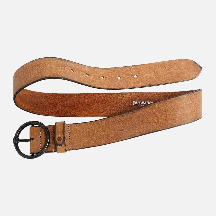 Pip | Vintage Round Buckle Leather Belt