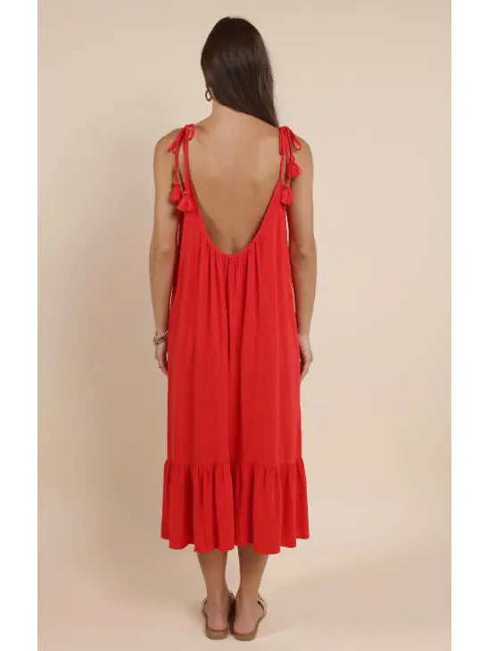 SUGARLOAF TIE STRAP FLOWY MAXI