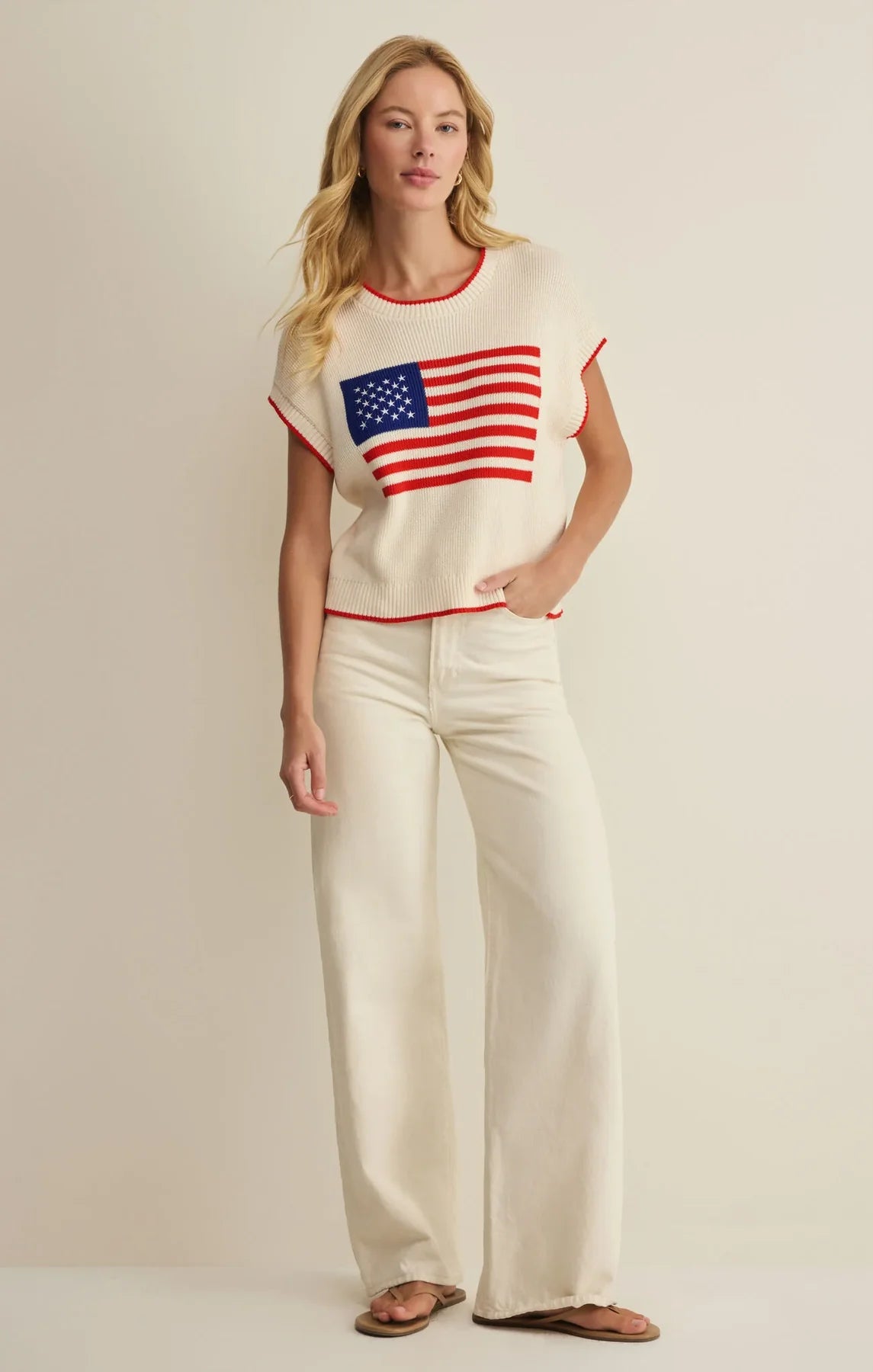 Z SUPPLY Sleeveless Patriotic Sweater