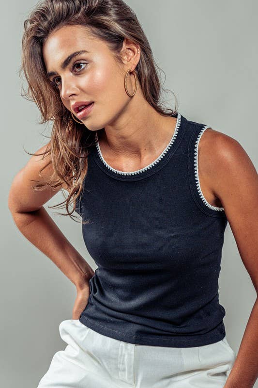 SYDNEY STRUCTURE KNIT TANK TOP