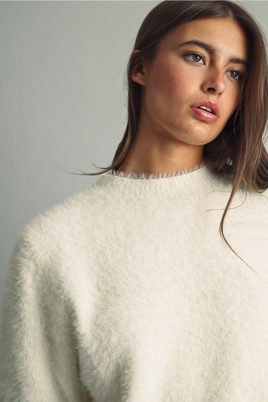 Fluffy Faux Fur Sweater Top
