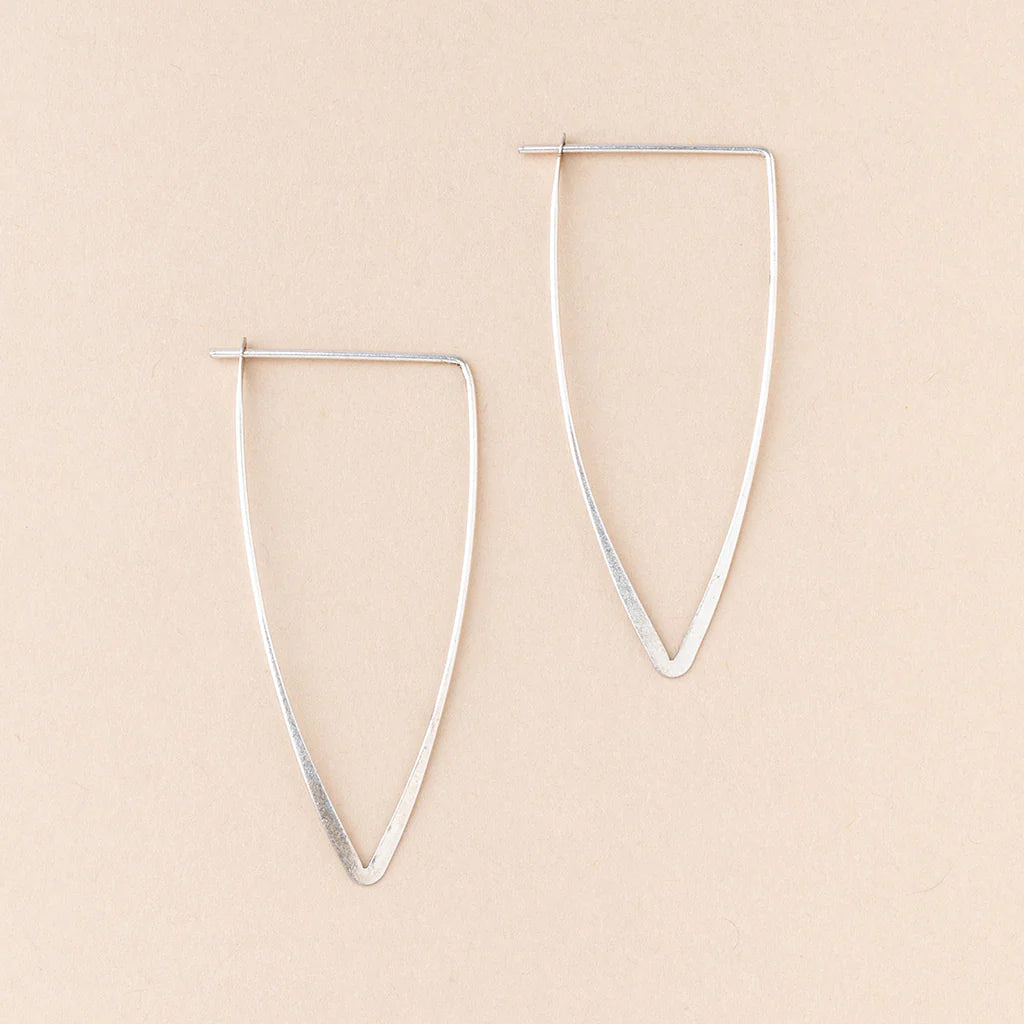 REFINED EARRING COLLECTION - GALAXY TRIANGLE/STERLING SILVER