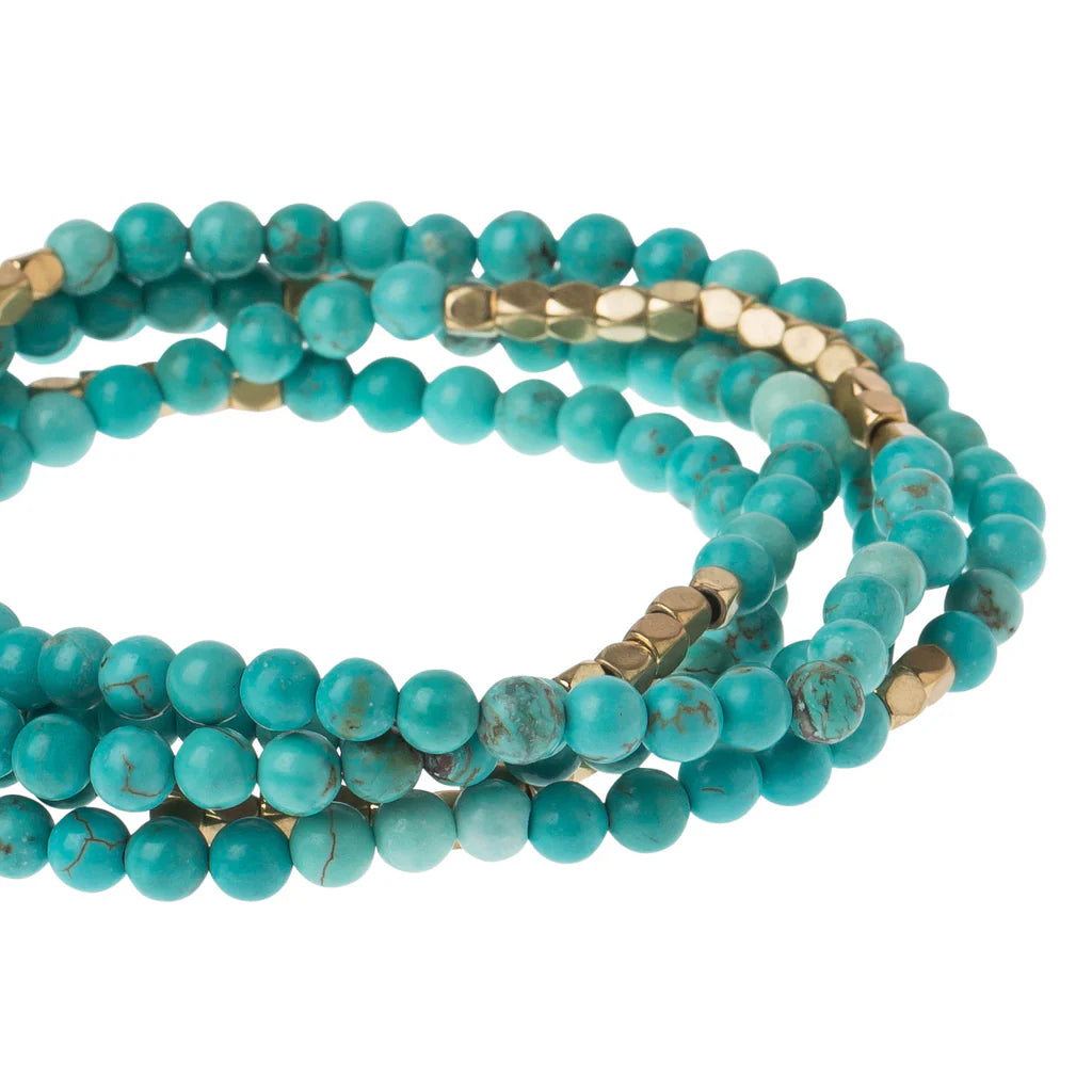 STONE WRAP TURQUOISE/GOLD - STONE OF THE SKY