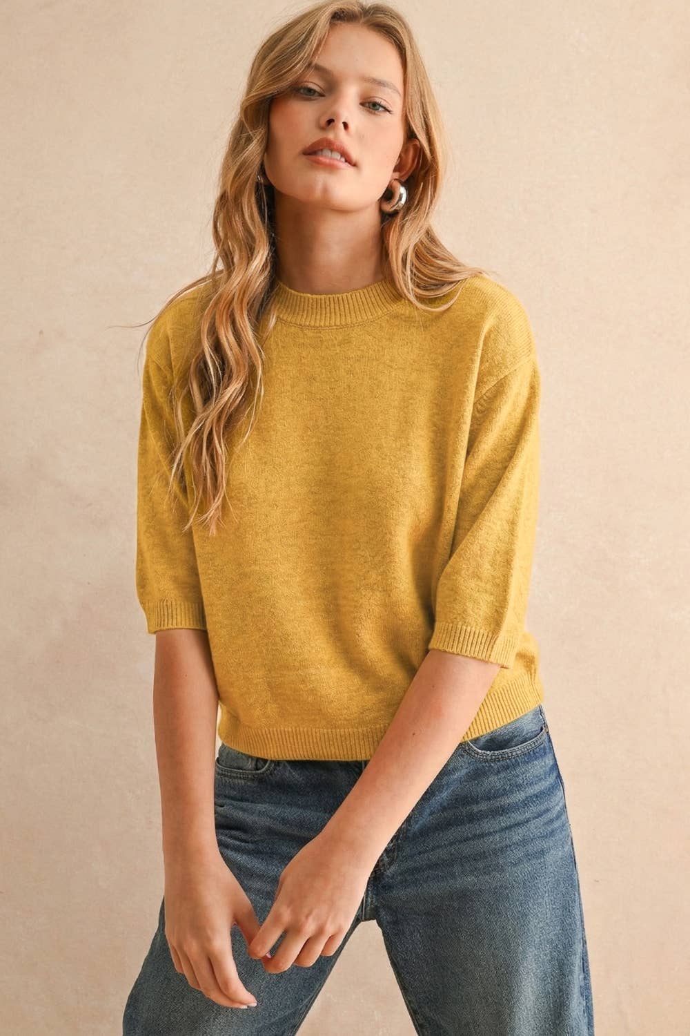 Short Sleeve Sweater Top