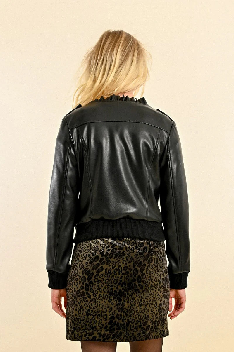 FAUX LEATHER JACKET