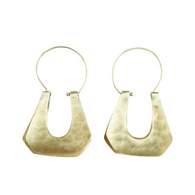 Yucca Earring - Trapezoid , Brass