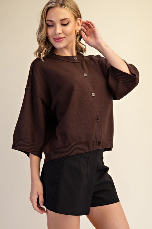 Button Up Cardigan Sweater