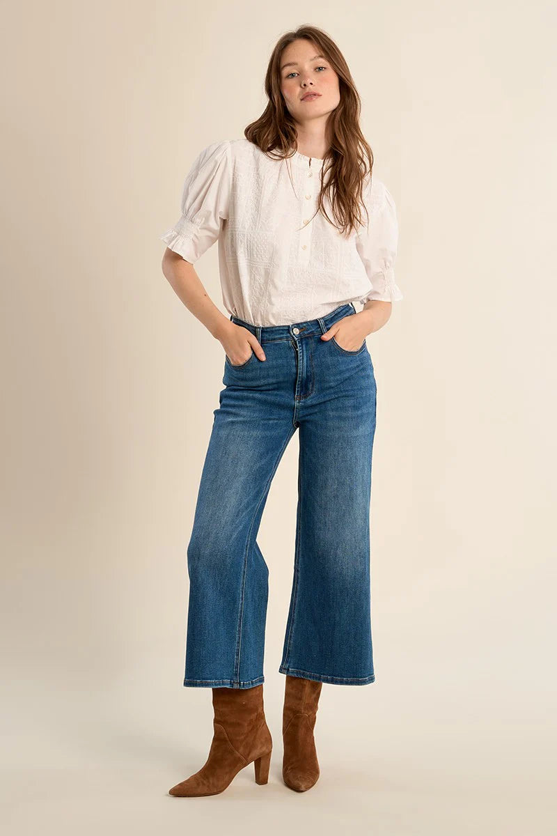 Wide Leg Cropped Jeans