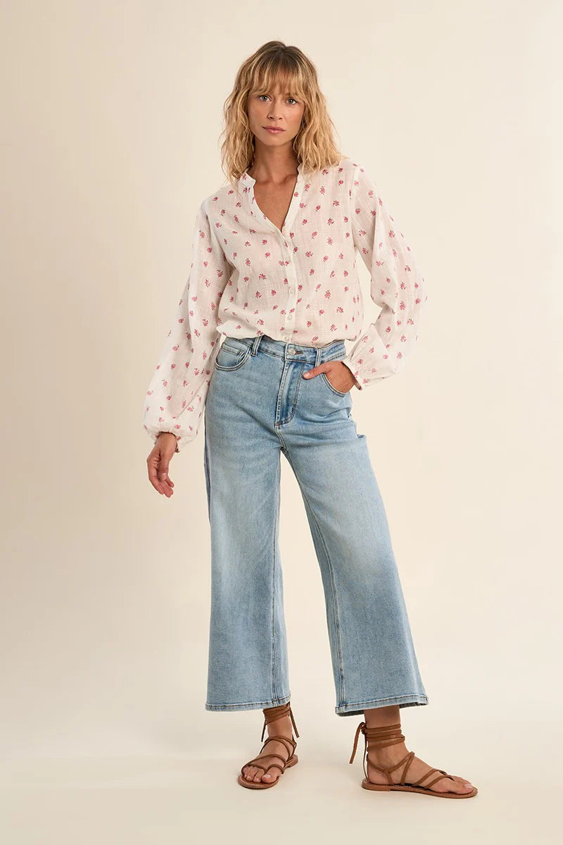 Wide Leg Cropped Jeans