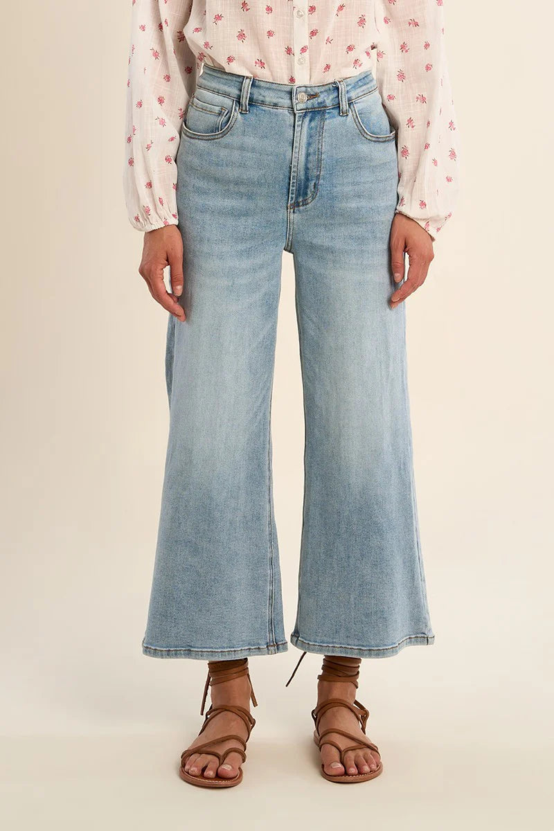 Wide Leg Cropped Jeans