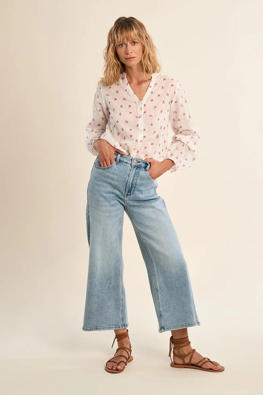 Wide Leg Cropped Jeans