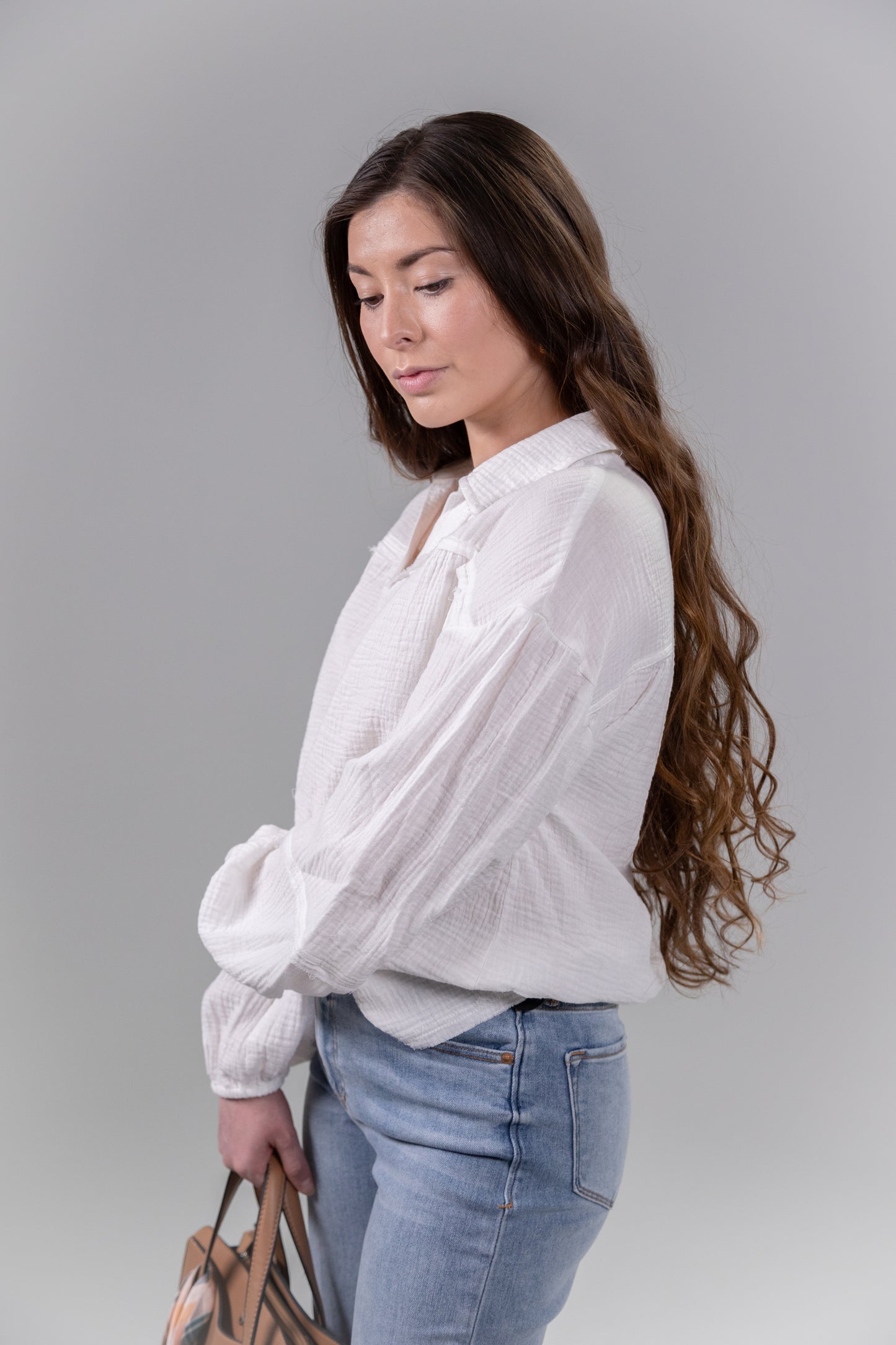 Gauze Collared Blouse