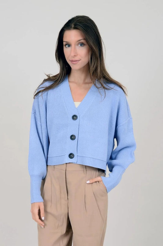 SUMIRE CARDIGAN SWEATER - AZURE