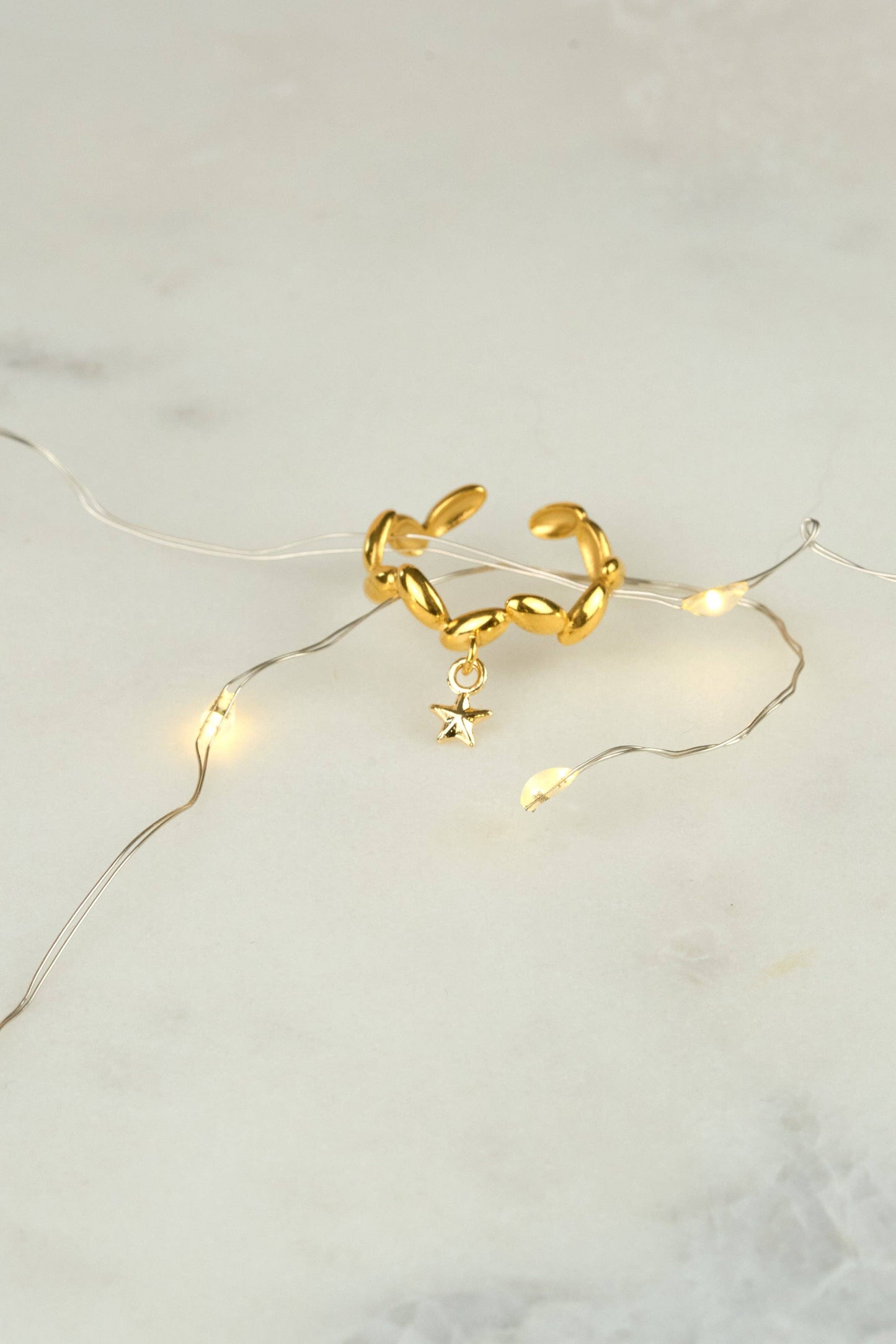 Charm Ring Star - 18K Gold Plated