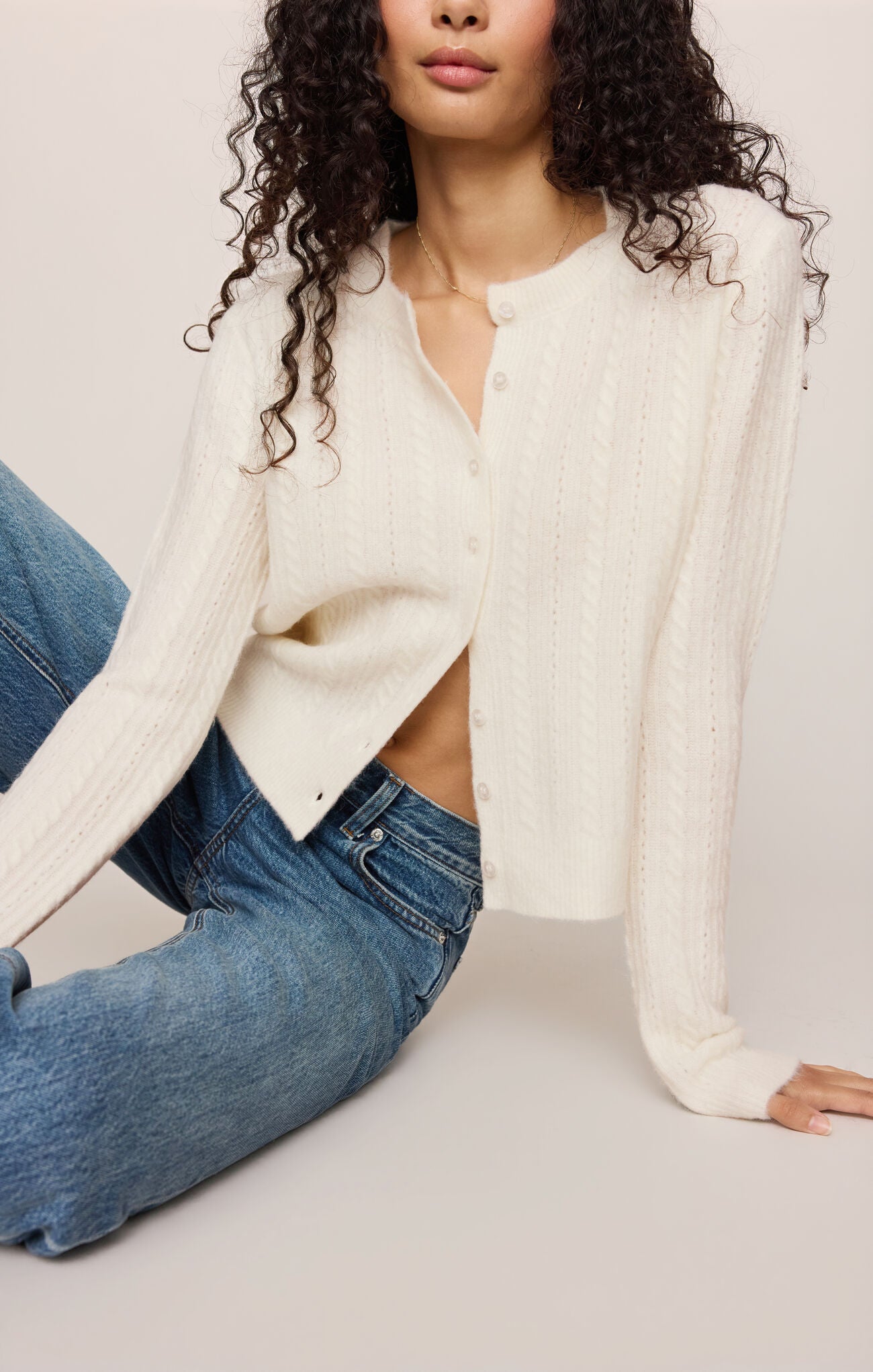 Medina Pointelle Cardigan