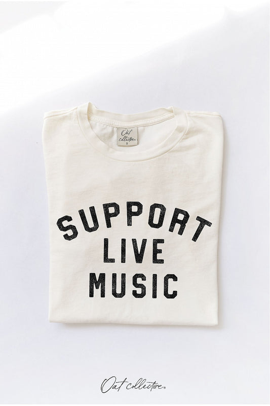 SUPPORT LIVE MUSIC MINERAL GRAPHIC TEE