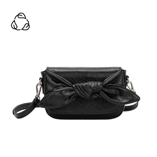 FAYE RECYCLED VEGAN CROSSBODY BAG - BLACK